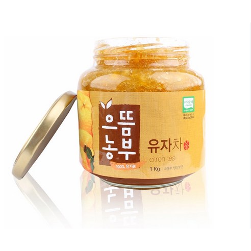 유기농 유자차 1kg, 1개 단품 유기농유자청 유기농 유자차 1kg, 1개 단품 유기농유자청