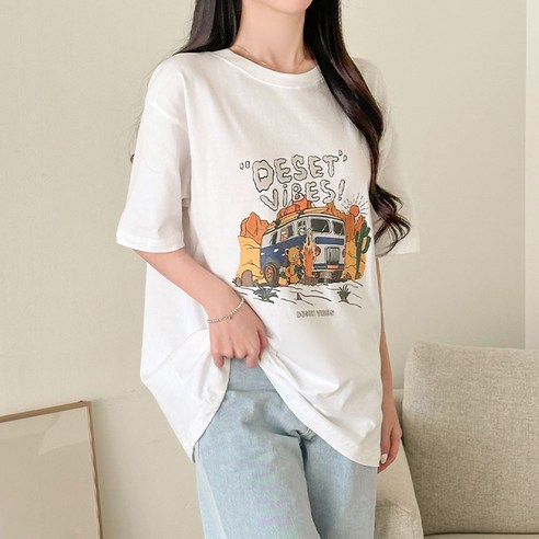주디앤 드셋 오버핏 반팔 티셔츠
