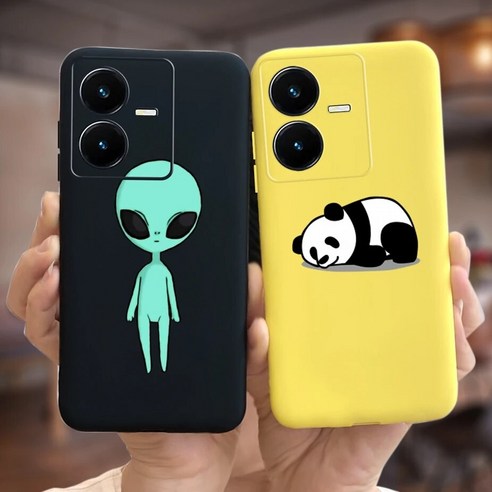 For Vivo Y22 Y22s 케이스 V2206 V2207 귀여운 만화 커버 655 소프트 TPU 전화 Y 22 VivoY22 s Coque Fundas 범퍼