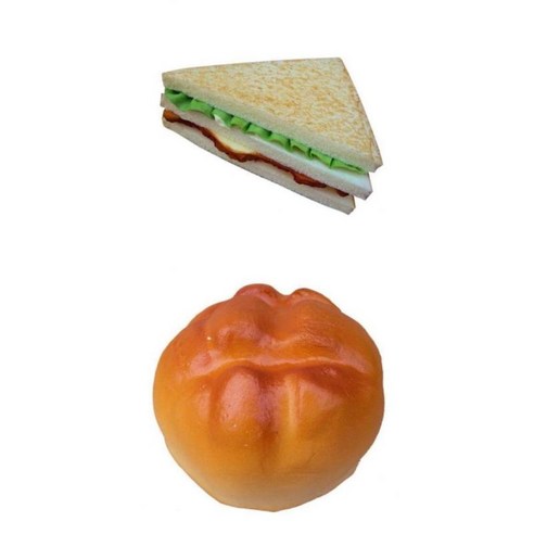 인공 현실적인 야채 샌드위치 음식 빵 모조 주방 장식+인공 현실적인 Melonpan 음식 빵은 음식 주방 장식을 모방, 여러 가지 빛깔의, {"수건소재":"플라스틱"}