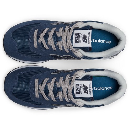 편안함, 스타일, 내구성을 위한 New Balance의 상징적인 574 Classic 네이비 운동화