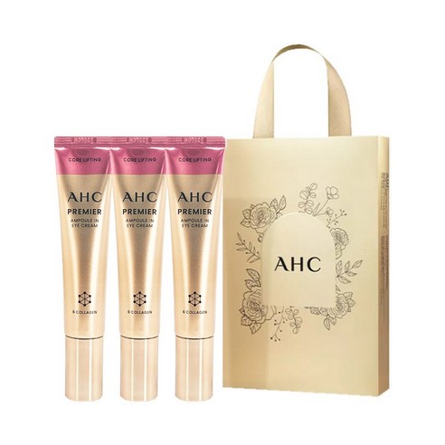 AHC 홈쇼핑 최신상 AHC 아이크림 시즌 12 프리미어 코어리프팅 40ml 3개+3개입쇼핑백, AHC 아이크림 시즌12