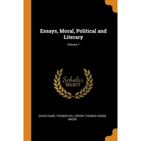 (영문도서) Essays Moral Political and Literary; Volume 1 Paperback, Franklin Classics, English, 9780342805655