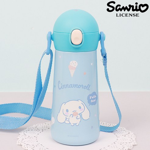 물통 산리오 이중스텐물통460ml 여아 유치원 어린이집 개인물통, 시나모롤, 1개