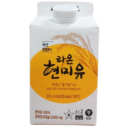 라온 현미유, 500ml, 4개