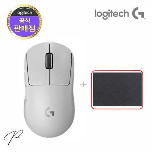 로지텍코리아 G PRO X SUPERLIGHT 2 무선 게이밍 마우스 지슈라2 슈퍼라이트2+마우스패드, 화이트+마우스패드