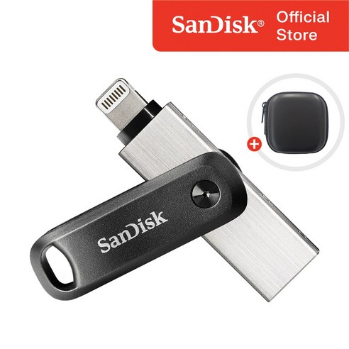 샌디스크 USB 메모리 iXpand Go 8핀 OTG 3.0 / USB 보관 케이스, 64GB
