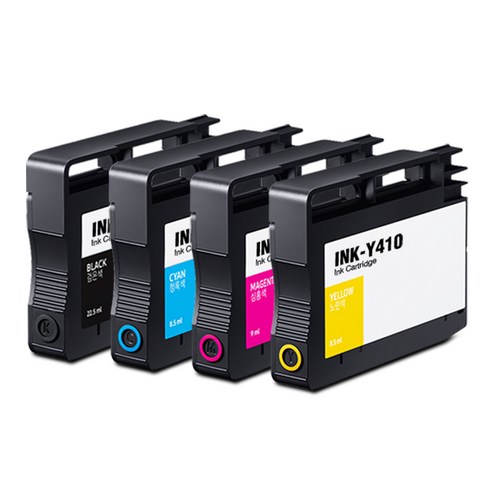 모노테크 삼성 호환 INK-K410 잉크 세트 SL-J2920W SL-J2960FW, 1세트, INK-K410 4색 호환