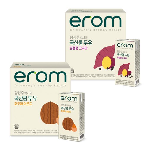 이롬 황성주 박사의 국산콩 두유 고구마 1박스 + 호두와 아몬드 1박스, 32개, 190ml