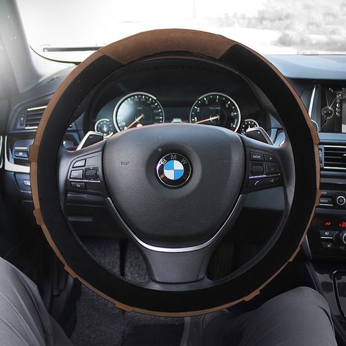 스미스로우 겨울핸들커버 차량용 자동차, 브라운1p