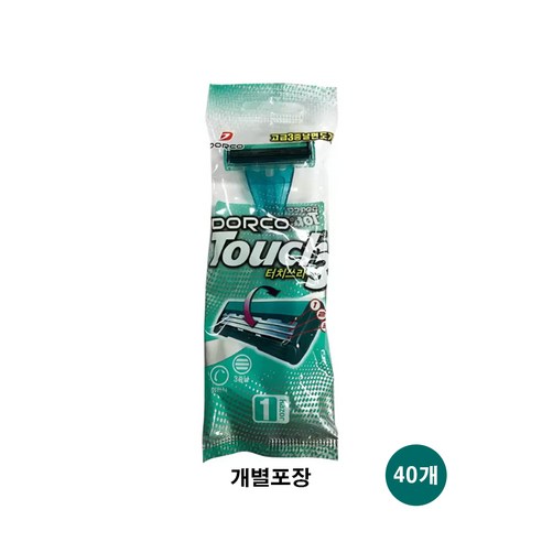 도루코 더치3 일회용 3중날 면도기 TP900, 1개입, 40개