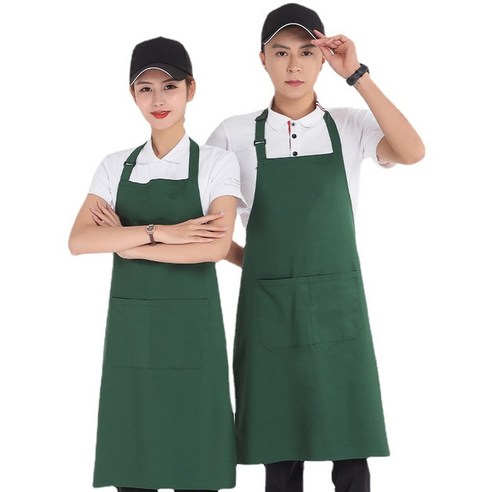 ANKRIC 방수앞치마 주방 앞치마 가정용 방유 및 방오 면화 방유 교수형 목 스카프, 잉크