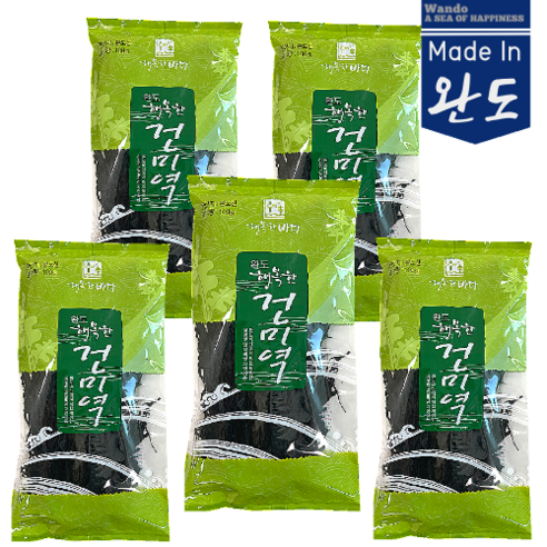 완도 행복한 건미역 명품 햇 산모미역 100g, 5개