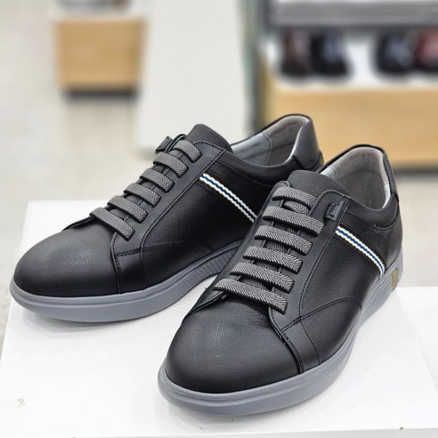 탠디 남성 3cm 캐쥬얼 소가죽 블랙 스니커즈 321A044bcTD30