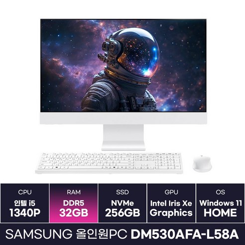 삼성전자 올인원PC DM530AFA-L58A 인텔 i5 13세대 일체형PC 윈도우 탑재 (32GB) / KCJH