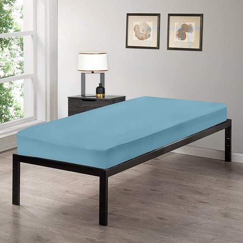 11AMJGilbins 침대 사이즈 76.2 x 190.5cm(30 75인치) 매트리스 커버 면으로 제작 캠프 이층 침대/RV/게스트 침대에 적합 블루, 파란색