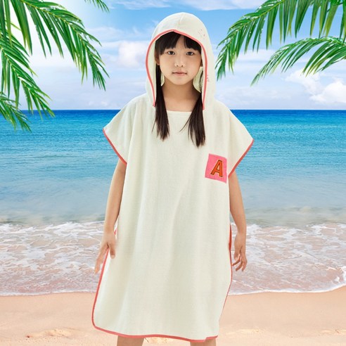 물놀이 후 닭살 피부는 이제 안녕! 🦖 뽀송함을 꽉 잡아주는 마법, 웰아로하 비치타올! 비치타올후드