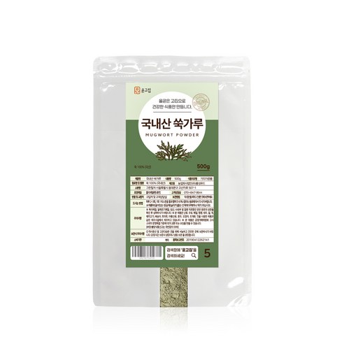 윤고집 국내산 쑥가루 100%, 500g, 1개