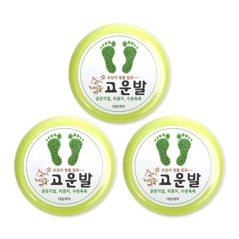 대일제약 고운발 호랑이 크림 풋크림 보습크림 100g x 3개, 고운발 호랑이 크림 x 3개