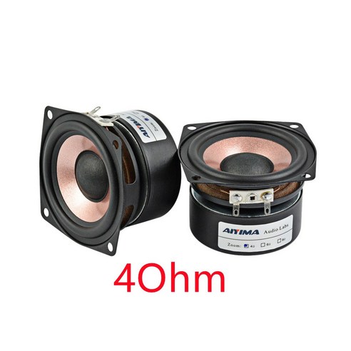 AIYIMA 2Pcs 2.5인치 오디오 스피커 4옴 8옴 15W HIFI 데스크탑 풀 레인지 사운드 스피커 고감도 스피커, 4 Ohm 15W Speaker