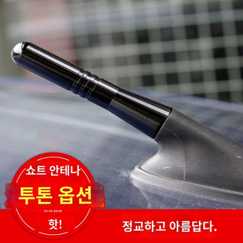 자동차 안테나 공용 튜닝 숏 장식, 블랙6CM