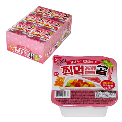 시럽에 찍어먹는 곰젤리 딸기맛 45g 12개입 아이들 간식 선물, 540g, 1개