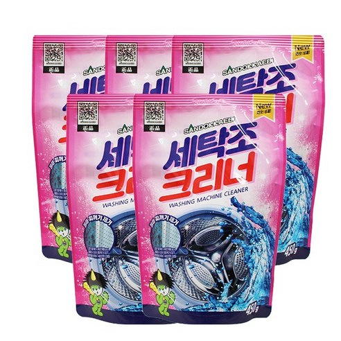 산도깨비 세탁조 크리너 450g, 5개