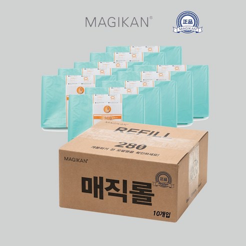 매직캔 280 그린 로고리필 기저귀 쓰레기봉투