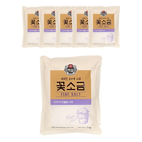 백설 꽃소금, 3kg, 6개