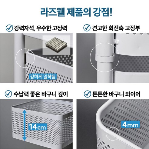 좁은 공간, 라즈웰 트롤리로 깔끔하게!