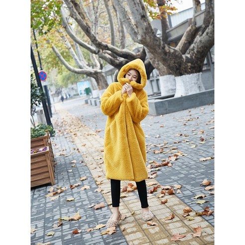 2023 NEW 여성캐시미어 100 코트 후드 캐시미어롱코트 양털 코트 핸드메이드코트 명품 밍크코트