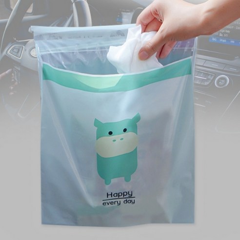 HR샵 붙이는 쓰레기 봉투 접착식 부착식 봉지 쓰봉 비닐 15매 쓰레기용봉투