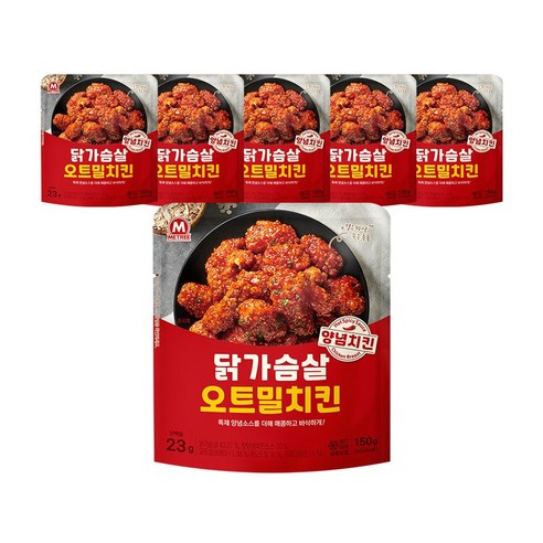 미트리 닭가슴살 오트밀치킨 양념치킨 150g, 6개