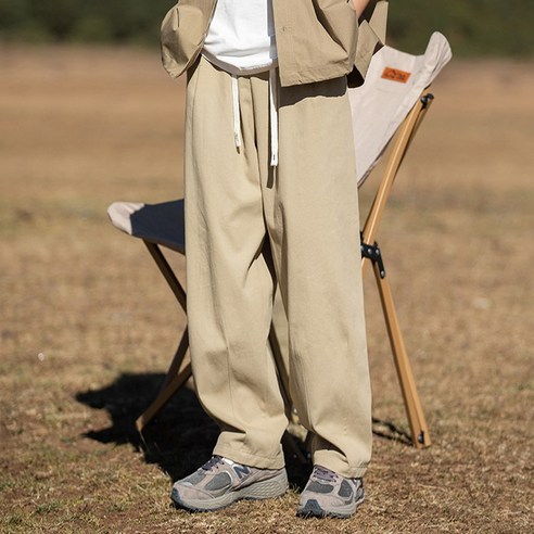 코디코치 깔끔 팬츠 면 통 일자 남자 와이드 롱 베이직 통넓은 바지