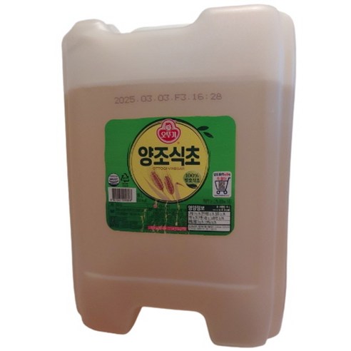 업소용 대용량 덕용말통) 오뚜기 양조식초 18L, 1개