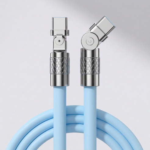 제이엘 120w 초고속 C to C 충전케이블 180도 회전 케이블