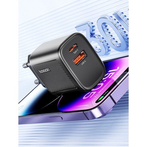 고품질 GaN 기술을 적용한 Toocki PD 30W USB-A+USB-C 충전기