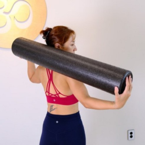 볼렌데트 필라테스 스트레칭 마사지 epp 폼롤러 원형 90cm 블랙, 1개  Best 5