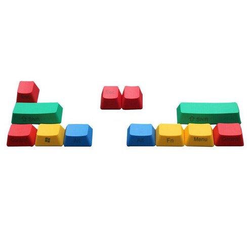 12pcs PBT 교체 기계 키보드 Keycap RGBY 컬러 OEM 프로필 Dyesub 키 캡 Alt Ctrl Shift Esc, 하얀색