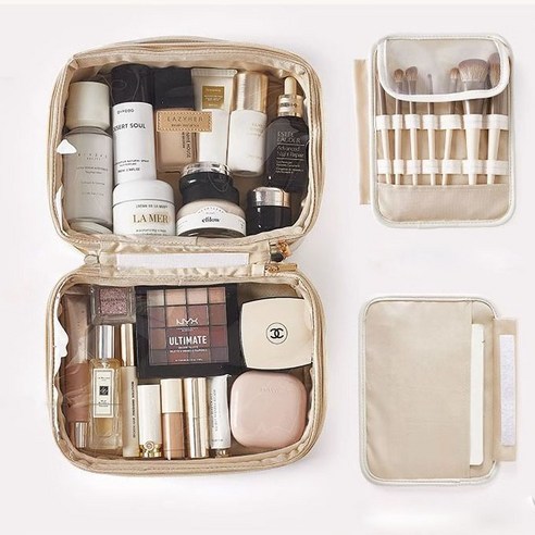 깔끔하고 편리한 일상의 미용을 위한 대용량 대형 화장품 파우치