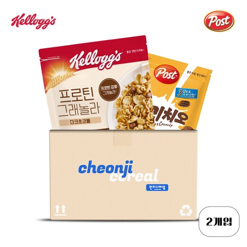 Kellogg와 Post의 최고 조합: 시리얼 켈로그 프로틴 그래놀라와 포스트 크리치오