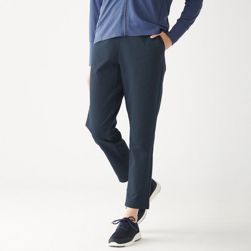 무인양품 MUJI 여성 스트레치 이중 편직 이지 테이퍼드 팬츠