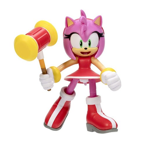 Sonic The Hedgehog 10.2cm(4인치) 액션 피규어 모던 에이미 해머 수집용, 한개옵션0