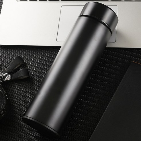Poptven 주전자 304 단일 층 스테인리스 스포츠 주전자 자전거 타고 야외 주전자, 500ml, B17 블랙