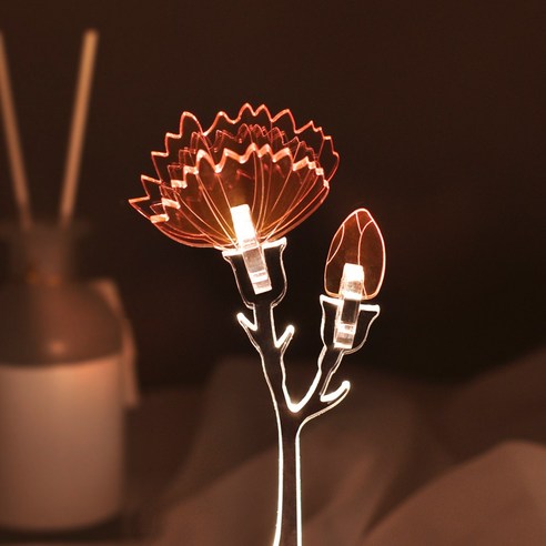 밤에도 피어나는 사랑, 카네이션 무드등으로 마음을 전하세요