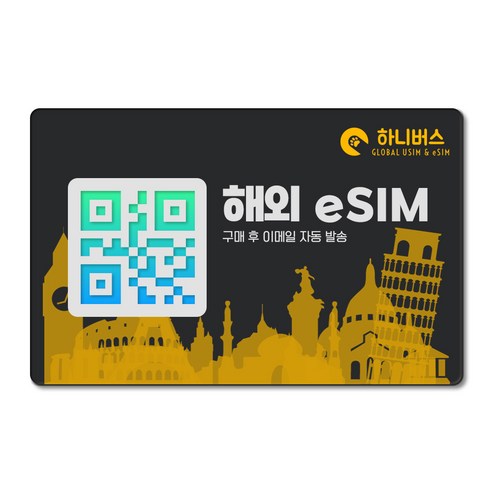 유럽 이심 eSIM 무제한데이터 5G LTE e심 즉시발급, 1개, 매일 3GB, 30일
