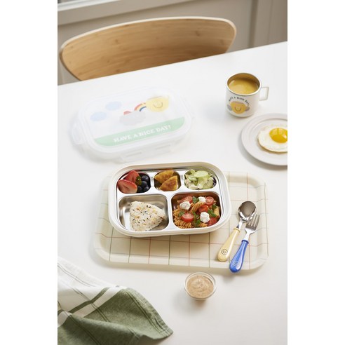 JAJU 써니데이 이중 스텐 식판: 건강과 편리함을 담은 식탁의 동반자