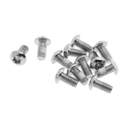 12X MTB 자전거 자전거 자전거 디스크 브레이크 로터 T25 볼트 M5x10mm 나사 너트, {"색상":"실버"}, {"수건소재":"스틸"}