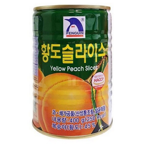 펭귄 황도 슬라이스, 400g, 24개