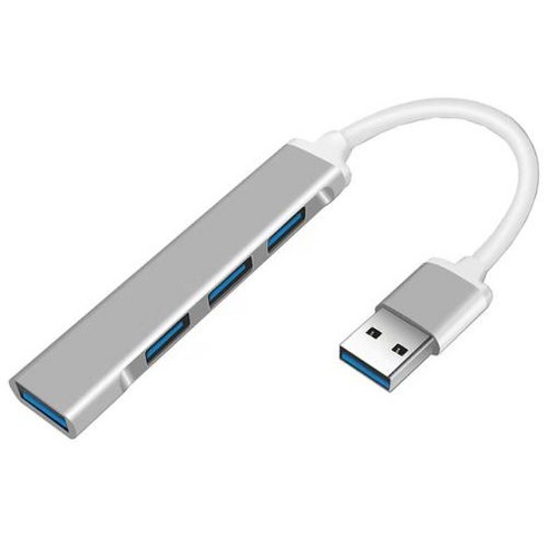 C타입 허브 슬림 알루미늄 USB 3.0 변환기 4 인 1 케이블 분배기 연장 전화 도크 마우스 키보드 디스크, 1) Type C Silver